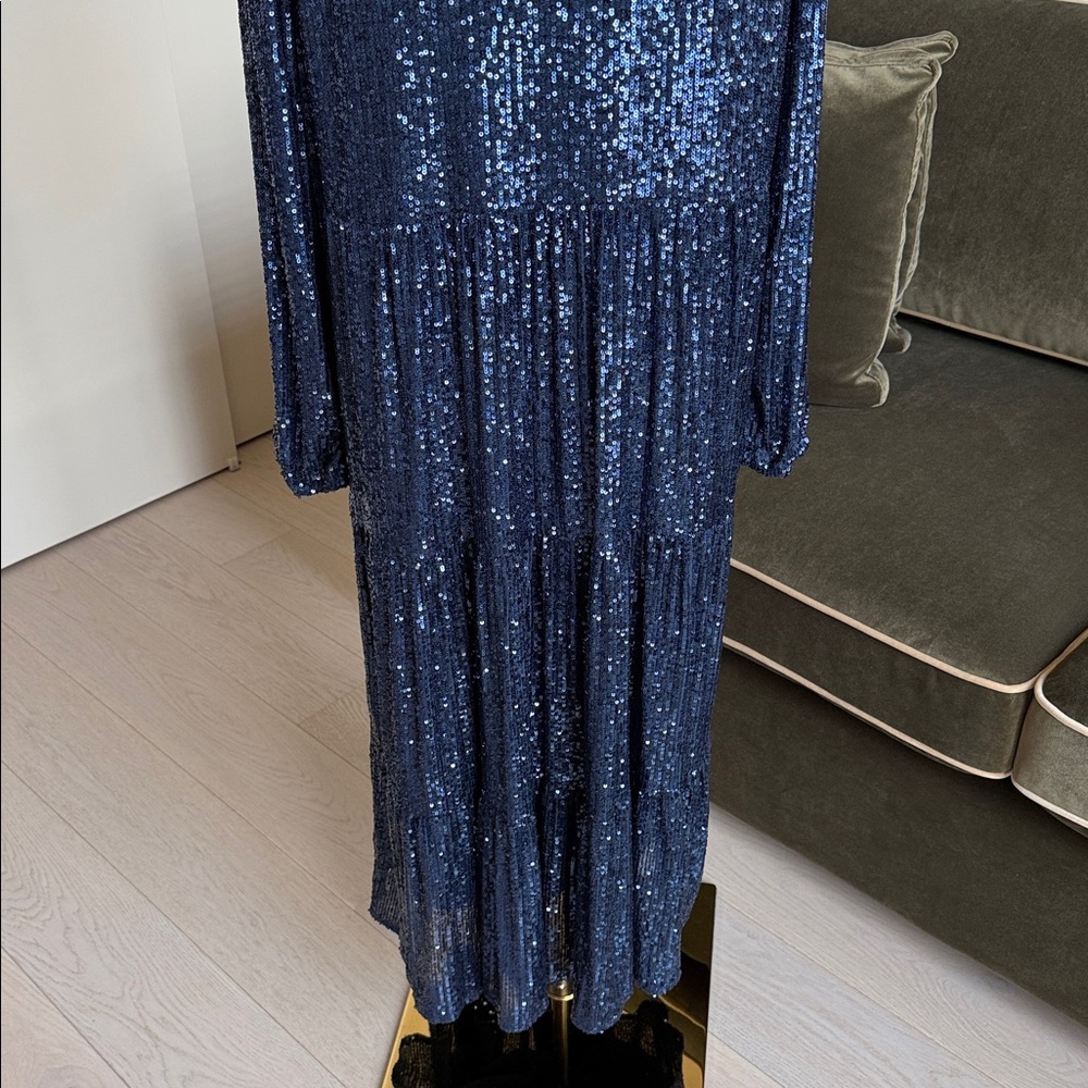 Sail to Sable STS Anne Midnight Navy Midi Dress NWT Size Large - Picture 9 of 11